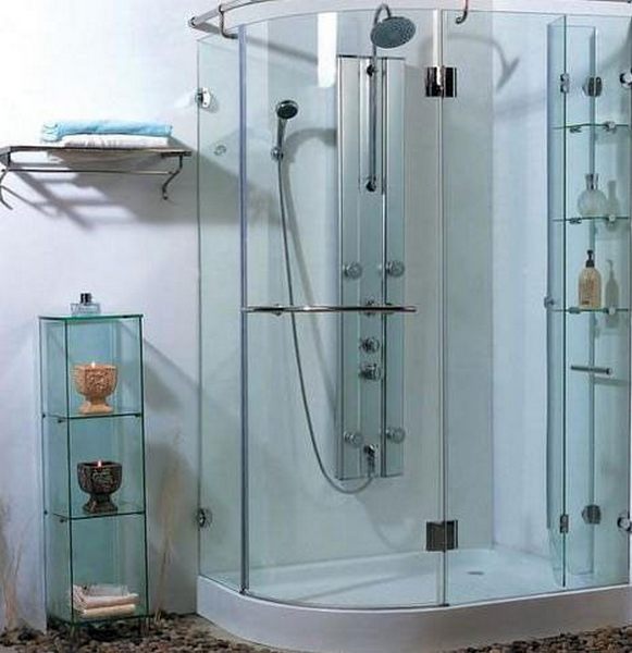 Sử dụng vách kính thẳng và vách kính vát góc trong phòng tắm Sử dụng vách kính thẳng và vách kính vát góc trong phòng tắm